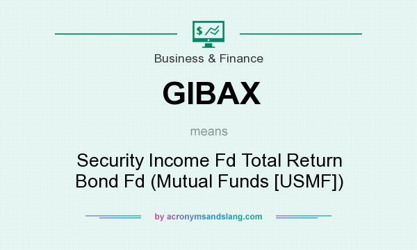 What does GIBAX mean? It stands for Security Income Fd Total Return Bond Fd (Mutual Funds [USMF])