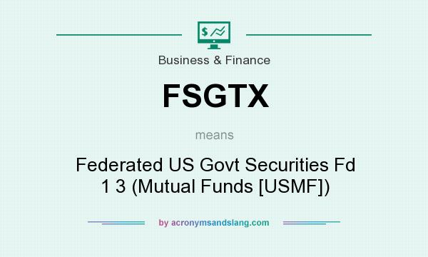 What does FSGTX mean? It stands for Federated US Govt Securities Fd 1 3 (Mutual Funds [USMF])