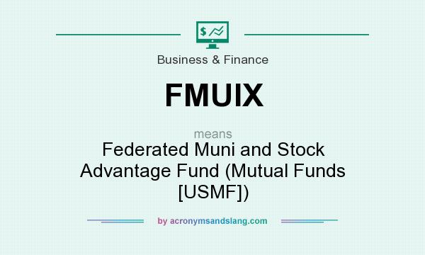 What does FMUIX mean? It stands for Federated Muni and Stock Advantage Fund (Mutual Funds [USMF])