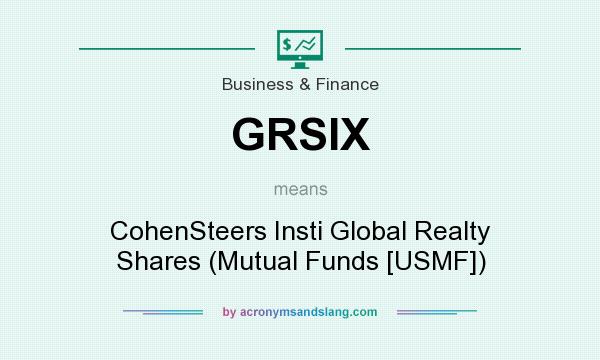 What does GRSIX mean? It stands for CohenSteers Insti Global Realty Shares (Mutual Funds [USMF])