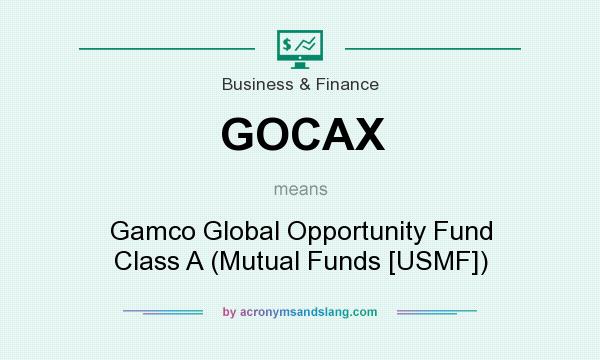 What does GOCAX mean? It stands for Gamco Global Opportunity Fund Class A (Mutual Funds [USMF])