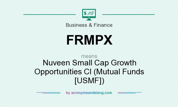 What does FRMPX mean? It stands for Nuveen Small Cap Growth Opportunities Cl (Mutual Funds [USMF])