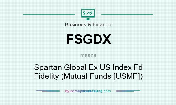 What does FSGDX mean? It stands for Spartan Global Ex US Index Fd Fidelity (Mutual Funds [USMF])