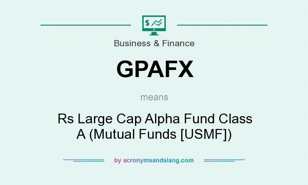 What does GPAFX mean? It stands for Rs Large Cap Alpha Fund Class A (Mutual Funds [USMF])