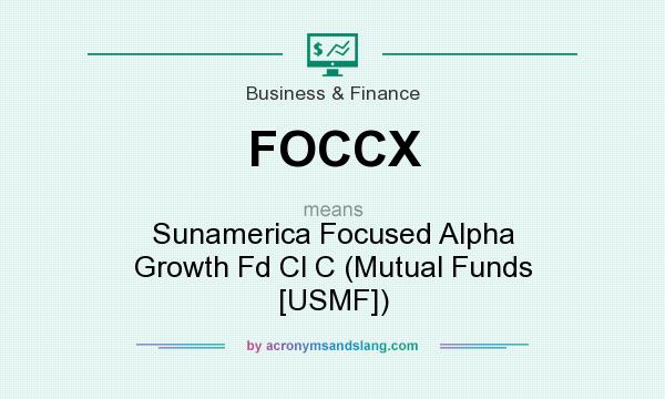 What does FOCCX mean? It stands for Sunamerica Focused Alpha Growth Fd Cl C (Mutual Funds [USMF])