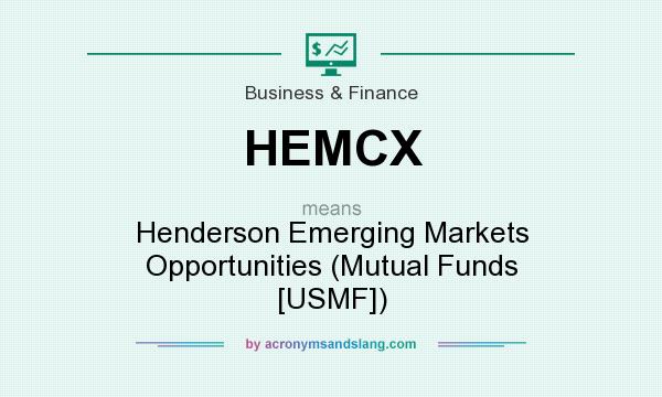 What does HEMCX mean? It stands for Henderson Emerging Markets Opportunities (Mutual Funds [USMF])