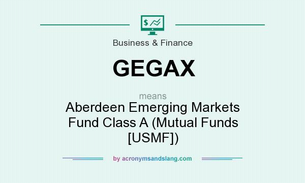 What does GEGAX mean? It stands for Aberdeen Emerging Markets Fund Class A (Mutual Funds [USMF])