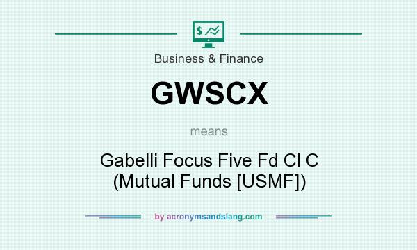 What does GWSCX mean? It stands for Gabelli Focus Five Fd Cl C (Mutual Funds [USMF])