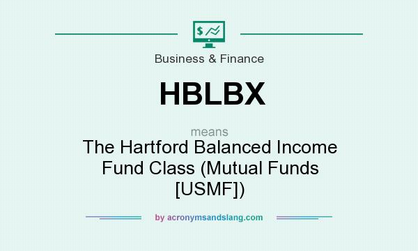 What does HBLBX mean? It stands for The Hartford Balanced Income Fund Class (Mutual Funds [USMF])