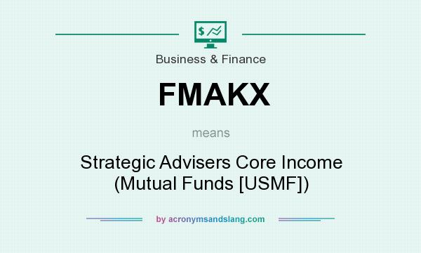 What does FMAKX mean? It stands for Strategic Advisers Core Income (Mutual Funds [USMF])