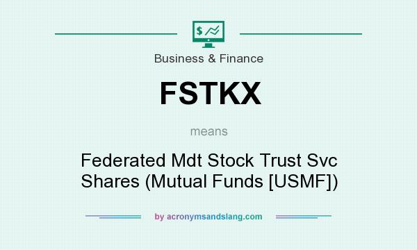 What does FSTKX mean? It stands for Federated Mdt Stock Trust Svc Shares (Mutual Funds [USMF])
