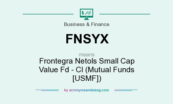 What does FNSYX mean? It stands for Frontegra Netols Small Cap Value Fd - Cl (Mutual Funds [USMF])