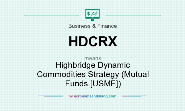 What does HDCRX mean? It stands for Highbridge Dynamic Commodities Strategy (Mutual Funds [USMF])