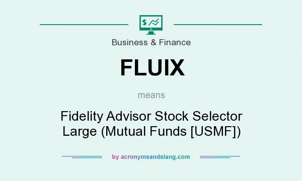 What does FLUIX mean? It stands for Fidelity Advisor Stock Selector Large (Mutual Funds [USMF])