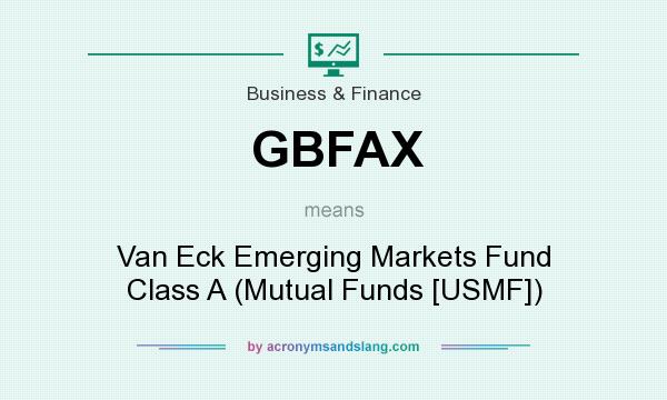 What does GBFAX mean? It stands for Van Eck Emerging Markets Fund Class A (Mutual Funds [USMF])