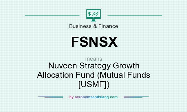 What does FSNSX mean? It stands for Nuveen Strategy Growth Allocation Fund (Mutual Funds [USMF])