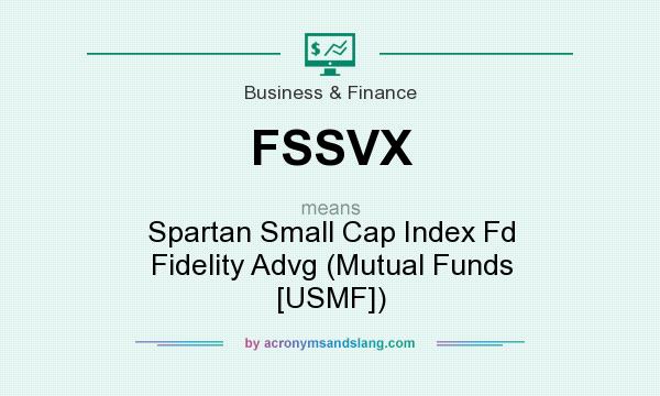 What does FSSVX mean? It stands for Spartan Small Cap Index Fd Fidelity Advg (Mutual Funds [USMF])