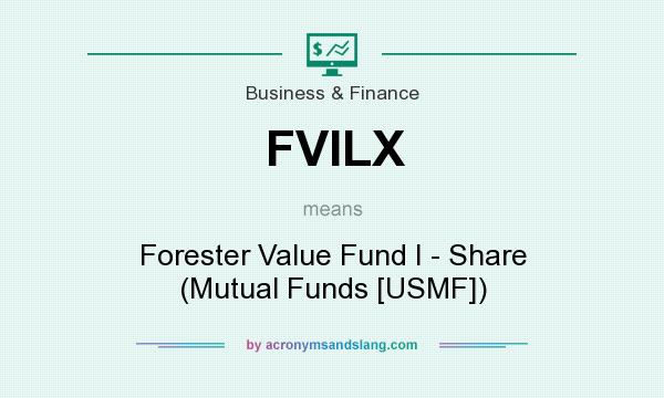 What does FVILX mean? It stands for Forester Value Fund I - Share (Mutual Funds [USMF])