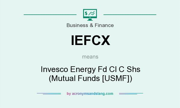 What does IEFCX mean? It stands for Invesco Energy Fd Cl C Shs (Mutual Funds [USMF])