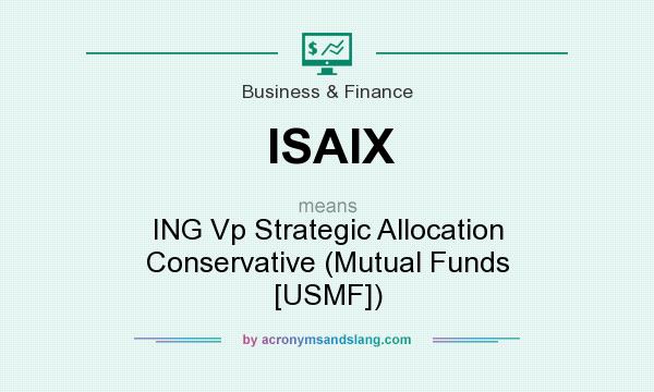 What does ISAIX mean? It stands for ING Vp Strategic Allocation Conservative (Mutual Funds [USMF])