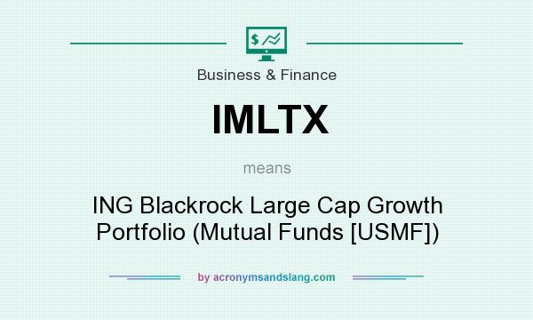 What does IMLTX mean? It stands for ING Blackrock Large Cap Growth Portfolio (Mutual Funds [USMF])