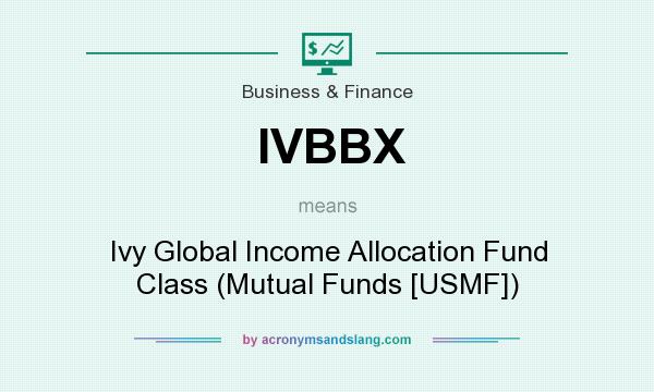 What does IVBBX mean? It stands for Ivy Global Income Allocation Fund Class (Mutual Funds [USMF])