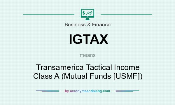 What does IGTAX mean? It stands for Transamerica Tactical Income Class A (Mutual Funds [USMF])