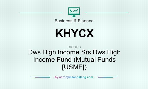 What does KHYCX mean? It stands for Dws High Income Srs Dws High Income Fund (Mutual Funds [USMF])