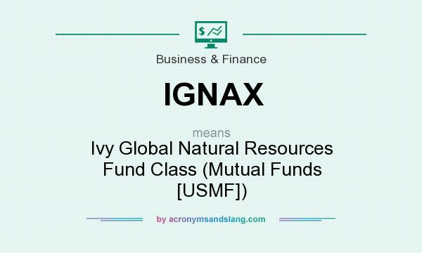 What does IGNAX mean? It stands for Ivy Global Natural Resources Fund Class (Mutual Funds [USMF])