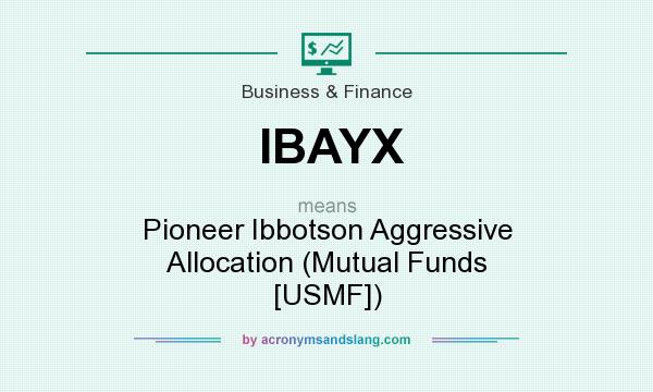What does IBAYX mean? It stands for Pioneer Ibbotson Aggressive Allocation (Mutual Funds [USMF])
