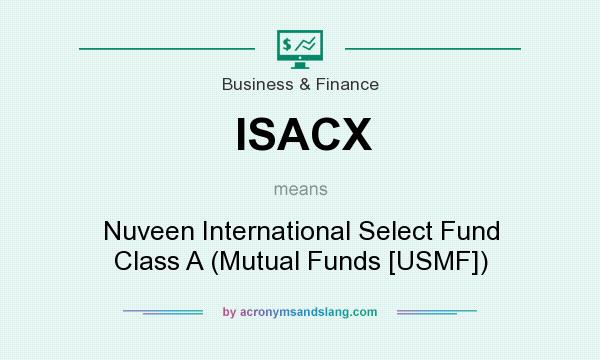What does ISACX mean? It stands for Nuveen International Select Fund Class A (Mutual Funds [USMF])