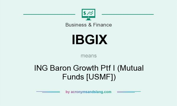 What does IBGIX mean? It stands for ING Baron Growth Ptf I (Mutual Funds [USMF])