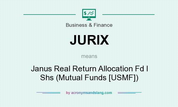 What does JURIX mean? It stands for Janus Real Return Allocation Fd I Shs (Mutual Funds [USMF])