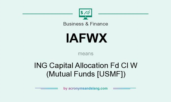 What does IAFWX mean? It stands for ING Capital Allocation Fd Cl W (Mutual Funds [USMF])