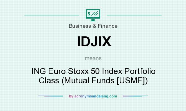 What does IDJIX mean? It stands for ING Euro Stoxx 50 Index Portfolio Class (Mutual Funds [USMF])