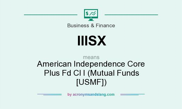 What does IIISX mean? It stands for American Independence Core Plus Fd Cl I (Mutual Funds [USMF])
