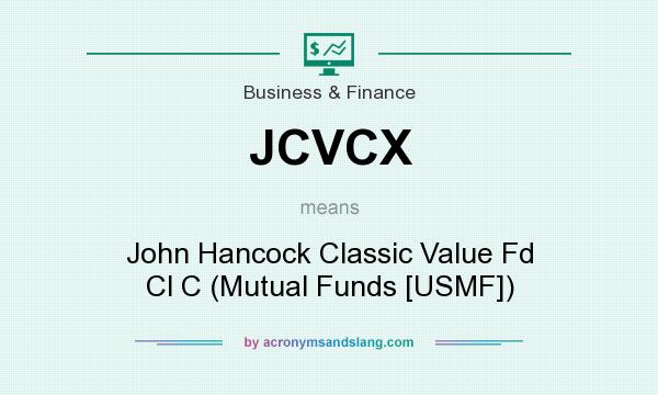 What does JCVCX mean? It stands for John Hancock Classic Value Fd Cl C (Mutual Funds [USMF])