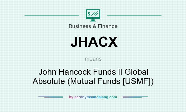 What does JHACX mean? It stands for John Hancock Funds II Global Absolute (Mutual Funds [USMF])