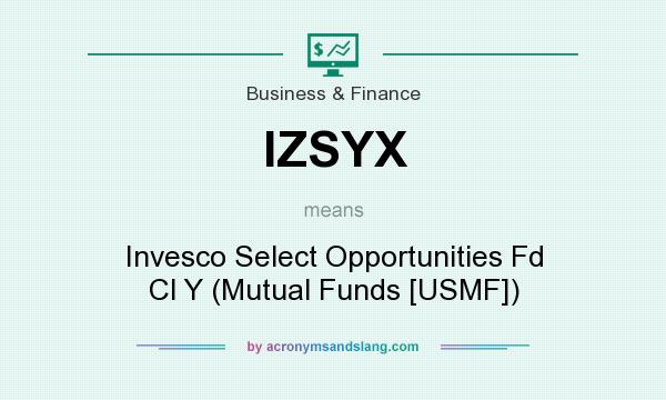 What does IZSYX mean? It stands for Invesco Select Opportunities Fd Cl Y (Mutual Funds [USMF])