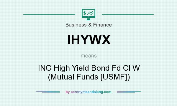 What does IHYWX mean? It stands for ING High Yield Bond Fd Cl W (Mutual Funds [USMF])
