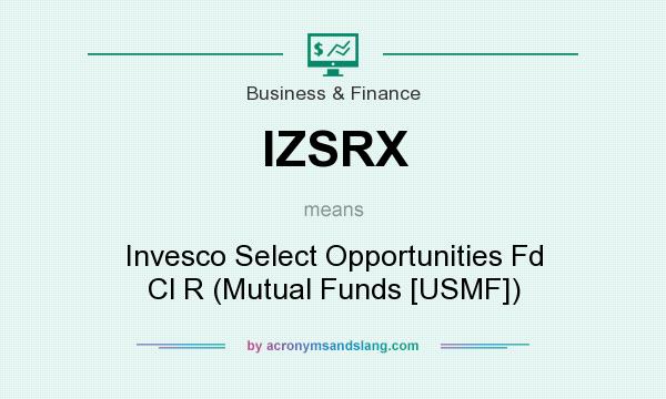 What does IZSRX mean? It stands for Invesco Select Opportunities Fd Cl R (Mutual Funds [USMF])