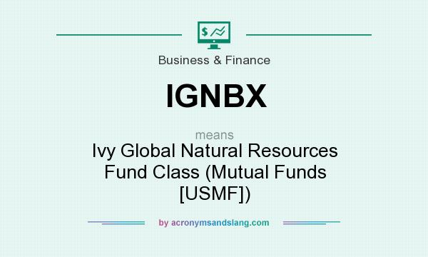 What does IGNBX mean? It stands for Ivy Global Natural Resources Fund Class (Mutual Funds [USMF])