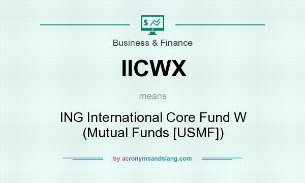 What does IICWX mean? It stands for ING International Core Fund W (Mutual Funds [USMF])