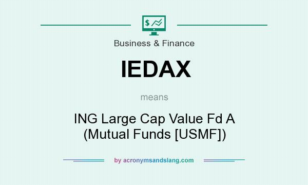 What does IEDAX mean? It stands for ING Large Cap Value Fd A (Mutual Funds [USMF])