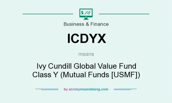 What does ICDYX mean? It stands for Ivy Cundill Global Value Fund Class Y (Mutual Funds [USMF])