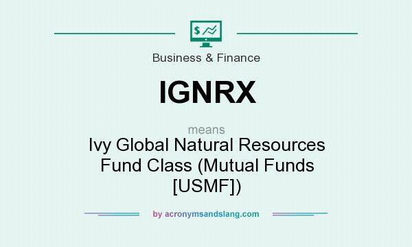 What does IGNRX mean? It stands for Ivy Global Natural Resources Fund Class (Mutual Funds [USMF])