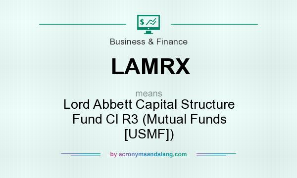 What does LAMRX mean? It stands for Lord Abbett Capital Structure Fund Cl R3 (Mutual Funds [USMF])