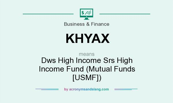 What does KHYAX mean? It stands for Dws High Income Srs High Income Fund (Mutual Funds [USMF])