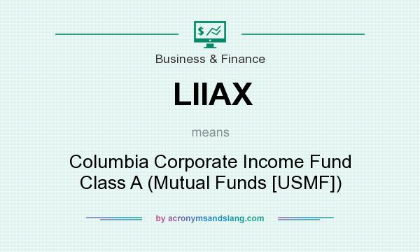 What does LIIAX mean? It stands for Columbia Corporate Income Fund Class A (Mutual Funds [USMF])