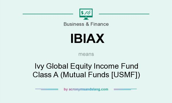 What does IBIAX mean? It stands for Ivy Global Equity Income Fund Class A (Mutual Funds [USMF])